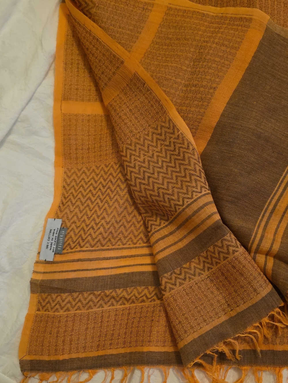 Matta Amber & Cocoa Geometric Woven Wrap
